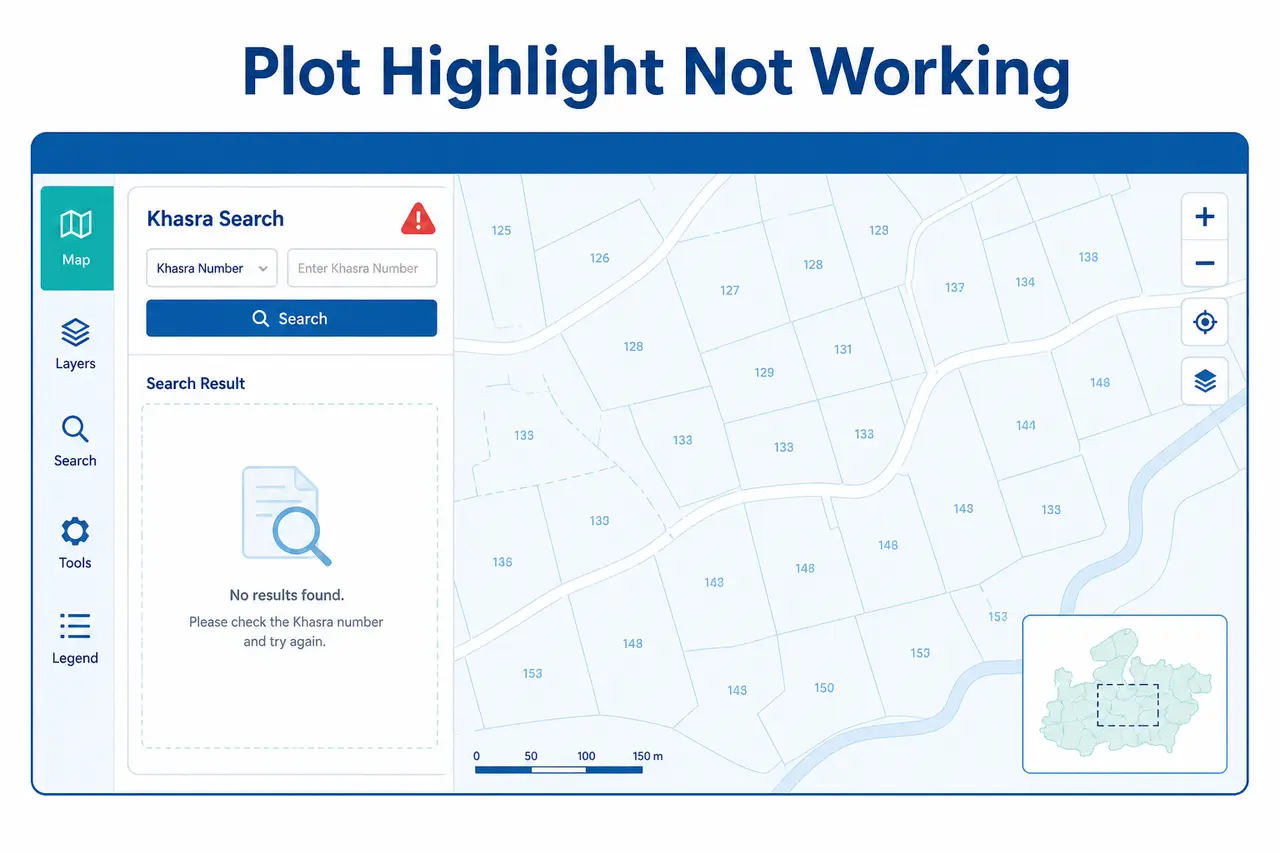 WebGIS plot highlight not working illustration